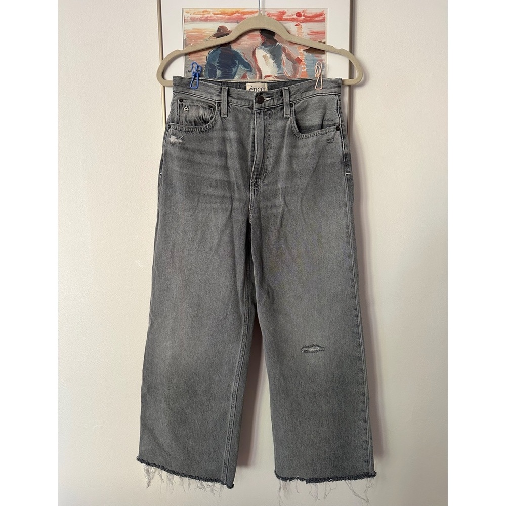 Etica The Devon Wide Leg Crop in Moonstone